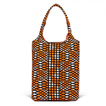 Colorful Geometric Knit Tote Bag