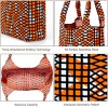 Colorful Geometric Knit Tote Bag