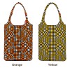 Colorful Geometric Knit Tote Bag