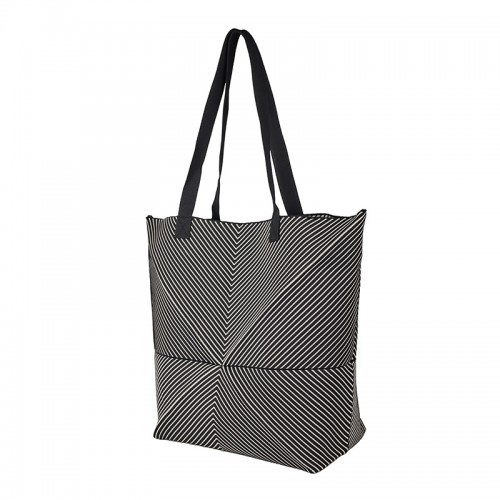 Foldable Striped Tote Bag