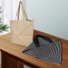 Foldable Striped Tote Bag