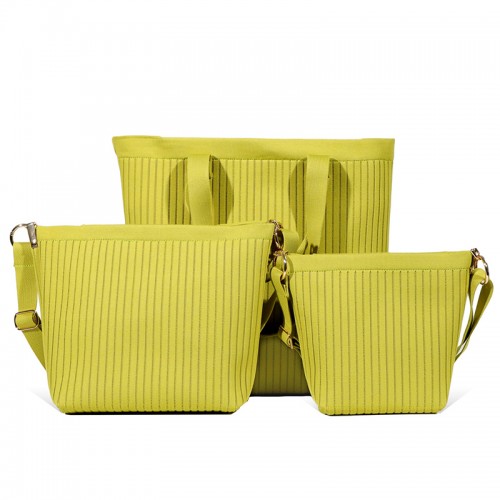 Green Knitted Tote Crossbody Bag