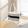 Large Striped Knit Tote Bag