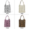 Leopard Print Knitted Tote Bag