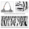 Leopard Print Knitted Tote Bag