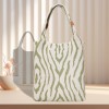 Leopard Print Knitted Tote Bag