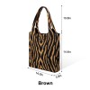 Leopard Print Knitted Tote Bag