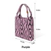 Leopard Print Knitted Tote Bag