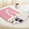 Pink Striped Tote Shoulder Sling Bag