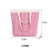 Pink Striped Tote Shoulder Sling Bag