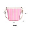 Pink Striped Tote Shoulder Sling Bag