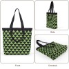 Triangle Checkered Knitted Tote Shoulder Bag