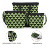 Triangle Checkered Knitted Tote Shoulder Bag