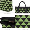 Triangle Checkered Knitted Tote Shoulder Bag