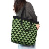 Triangle Checkered Knitted Tote Shoulder Bag