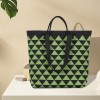 Triangle Checkered Knitted Tote Shoulder Bag