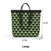Triangle Checkered Knitted Tote Shoulder Bag