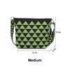 Triangle Checkered Knitted Tote Shoulder Bag