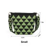 Triangle Checkered Knitted Tote Shoulder Bag