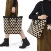 Triangle Plaid Knitted Tote Shoulder Bag