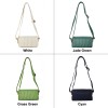 Vertical Striped Knit Sling Crossbody Bag