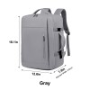 Expandable 30L-37L Carry-On Travel Backpack