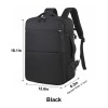 Expandable 24L-34L Carry-On Travel Backpack