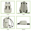 Nylon Drawstring Flap Backpack