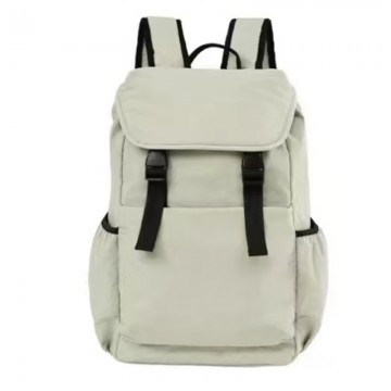 Nylon Drawstring Flap Backpack