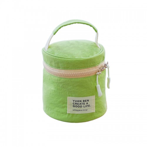 Cylinder Cosmetic Bag with Zipper