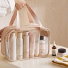 Clear Toiletry Pouch with Dry Wet Separation
