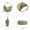Genuine Leather Woven Crescent Shoulder Bag
