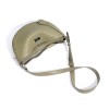 Genuine Leather Woven Crescent Shoulder Bag