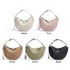 Genuine Leather Woven Crescent Shoulder Bag