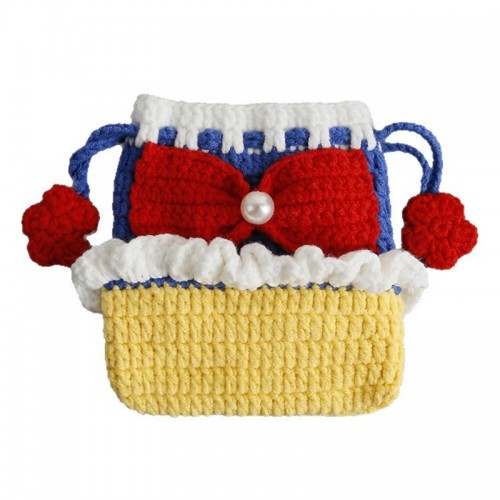 Handmade Crochet Drawstring Coin Purse & Earphone Pouch