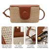 Faux Leather Straw Box Bag