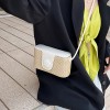 Faux Leather Straw Box Bag