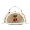 Half Round Saddle Straw Bag