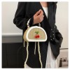Half Round Saddle Straw Bag