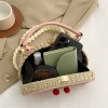 Half Round Saddle Straw Bag