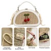 Half Round Saddle Straw Bag