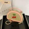 Half Round Saddle Straw Bag