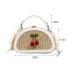 Half Round Saddle Straw Bag