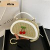 Half Round Saddle Straw Bag
