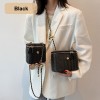Straw Chain Box Crossbody Bag