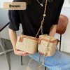 Straw Chain Box Crossbody Bag
