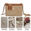 Straw Chain Box Crossbody Bag