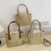 Straw Drawstring Bucket Bag
