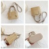 Straw Drawstring Bucket Bag