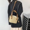 Straw Drawstring Bucket Bag